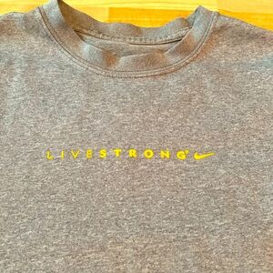 Kids large dri-fit short sleeve gray t-shirt- nike livestrong